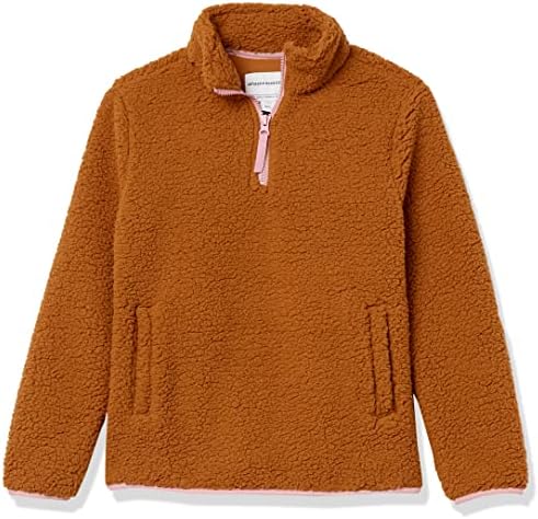 Amazon Essentials Girls and Toddlers’ Quarter-Zip High-Pile Polar Fleece Jacket