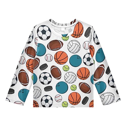 Image of CaTaKu Boys Swim Shirt Long Sleeve Rash Guard for Boys Toddler Rashguard Water Sun Shirt UPF+ 50 Swimwear