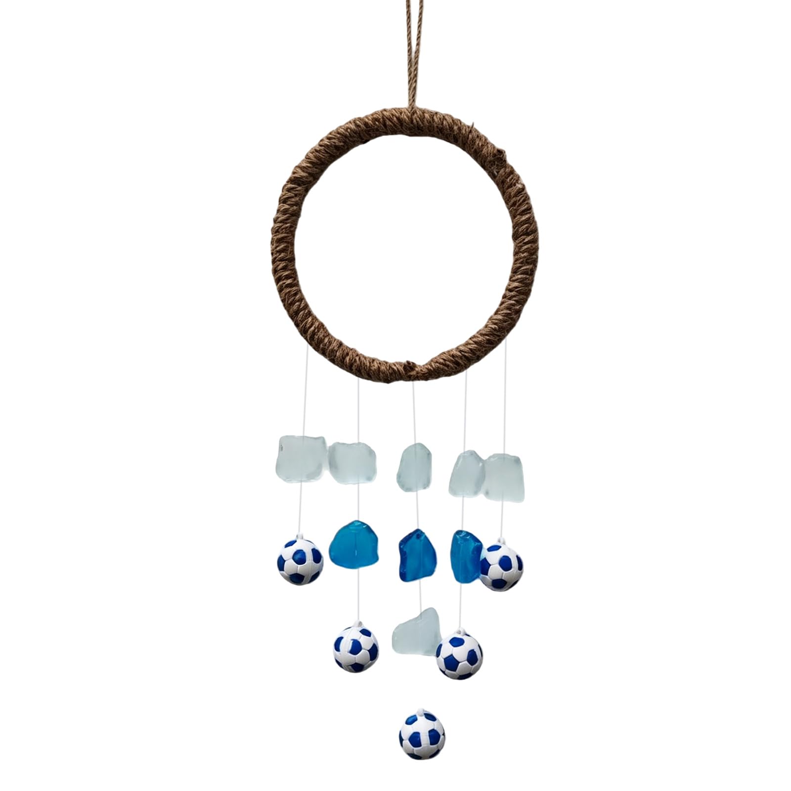 Whoasyst Sea Glass Wind Chimes for Outside Handcrafted Windchimes Beach Hanging Decors for Garden Patios Party Wedding Decors Hanging Sea Glass Windchime