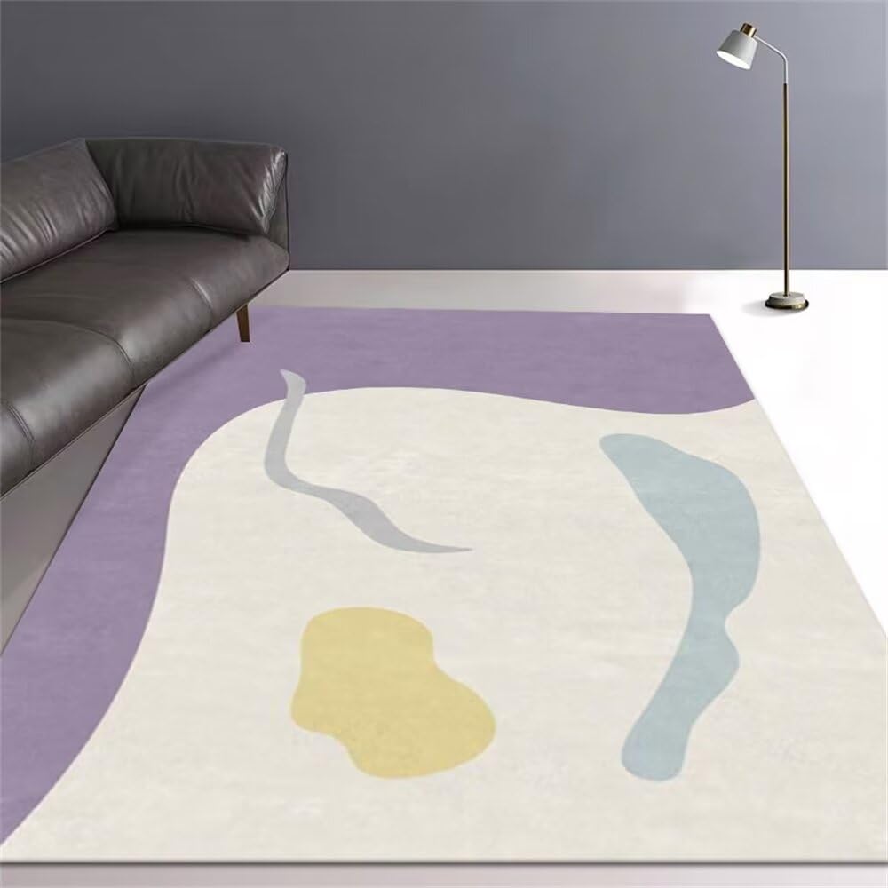 Tapis enfant moderne violet créez un coin de jeu doux et chaleureux de 100x160cm