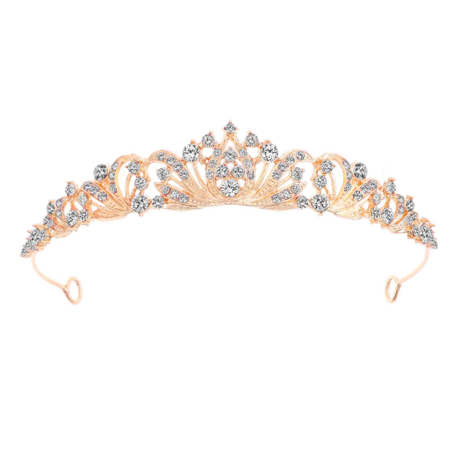 Gold Tiara Crown for Women Wedding Tiaras for Bride Princess Crowns and Tiaras for Girl Rhinestone Crowns for Birthday Halloween Cosplay Christmas Party Prom Gifts