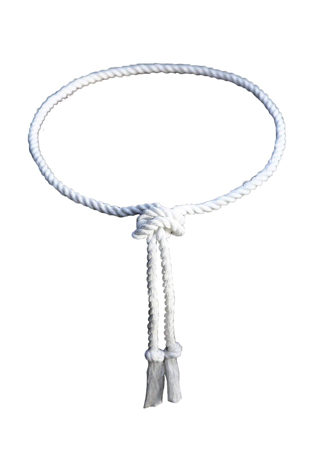 ByTheRMens Rope Belt Slim Dark Twisted Durable Thick Cotton Ivory