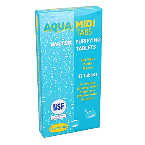 AB Tools Aqua Midi Tabs 32 pastillas purificadoras de agua para autocaravana y caravana
