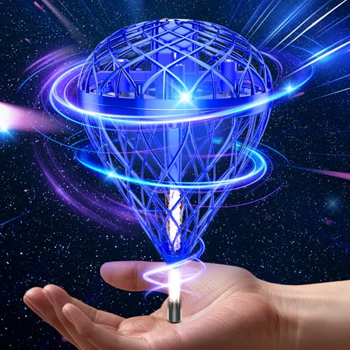 Flying Bouncing Ball Toys 2025 - Cosmic Galaxy Hove Orb Ball Hand Controlled Leap Drone with LED...