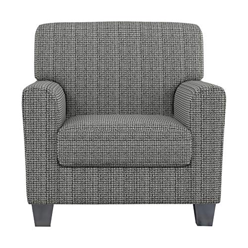 ZNSAYOTX 2 Piece Chair Covers for Living Room with Arms Anti Slip Stretch Arm Chair Slipcovers Sofa Armchair Slipcover Machine Washable Furniture Protector (Black and White, Chair)