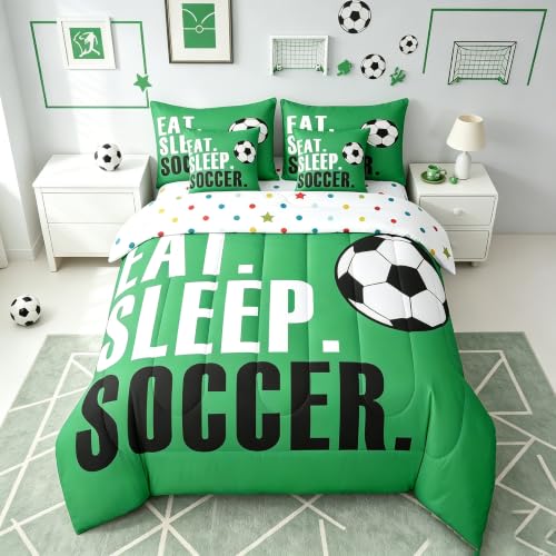 Image of Feelyou Football Comforter Set Queen Size 7 Piece for Boys Girls Women Men