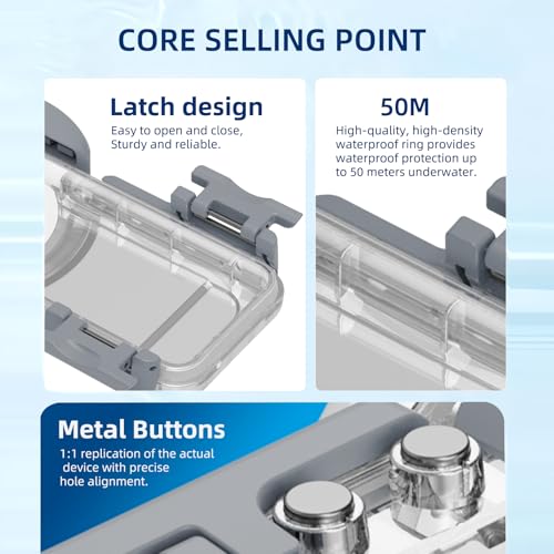 Image of Waterproof Case Compatible with Insta 360 X5, 50 Meter Underwater Housing with PC Material, Panoramic Splicing, AR Coating, Protective Cloth Cover, Y-Shaped Base (YH-360 X5)