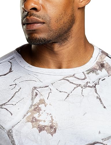 TSLA Men's Thermal Underwear Set, Microfiber Soft Fleece Lined Long Johns, Winter Warm Base Layer Top & Bottom, Soft Micro Fleece Winter Hunting Camo, Large - Thumbnail 4