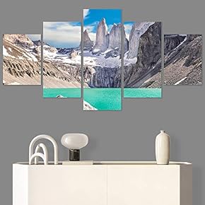 SIGNWIN 5 Panel Canvas Wall Art Modern Art...