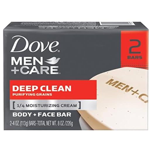 Dove Men Plus Care Deep Clean Body And Face Bar , 4.25 Oz Each, 2 Bars ( Pack of 3 )