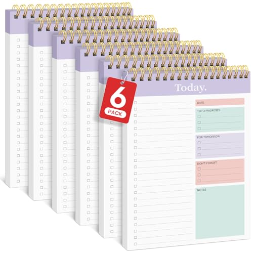 Evita el olvido de proyectos con el paquete de 6 blocs de lista de tareas para el trabajo diario