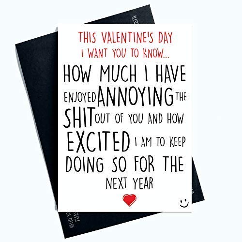 Grossier Saint Valentin Cartes Drôle Cartes De Voeux Pour Lui Profanity