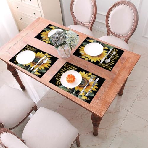 Set de table antidérapant PVC lavable cuisine, napperon imperméable intérieur extérieur