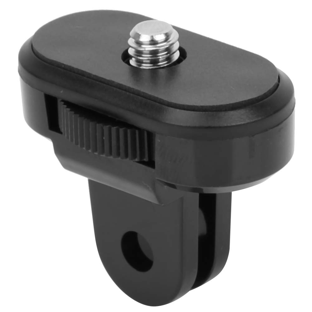 1/4 Inch Mount Adapter, Metal Action Camera Mount Adapter Universal Black Tripod Mount Adapter with Locating Pin for, for OSMO Pocket Camera