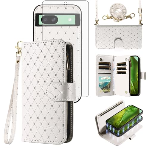 Coque pour Pixel 8A Antichoc Asuwish ZSZXCXDK US Blanc Haute Résistance