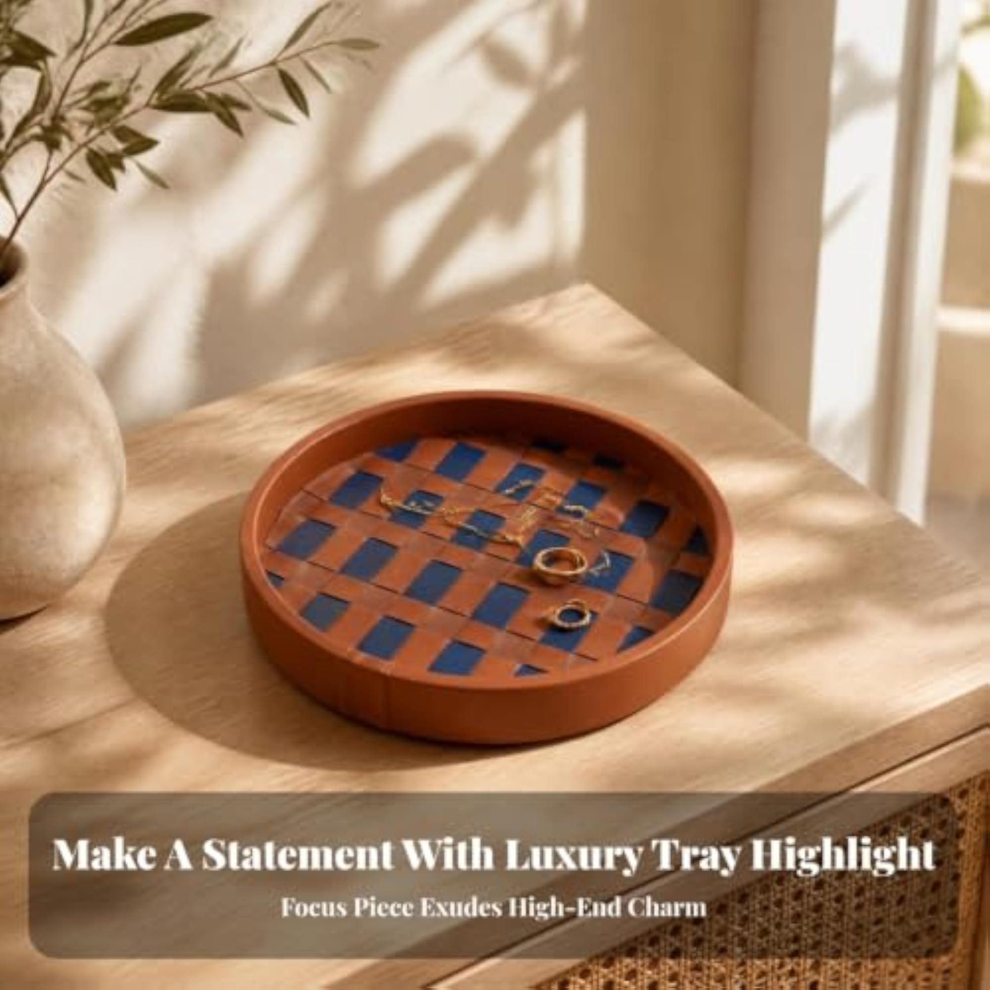 Lattice Surface Decorative Storage Tray