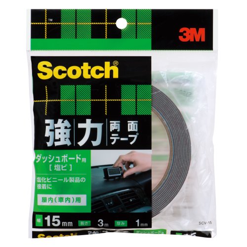 3M スコッチ 強力両面テープ ダッシュボード 塩ビ用 15mm×3m