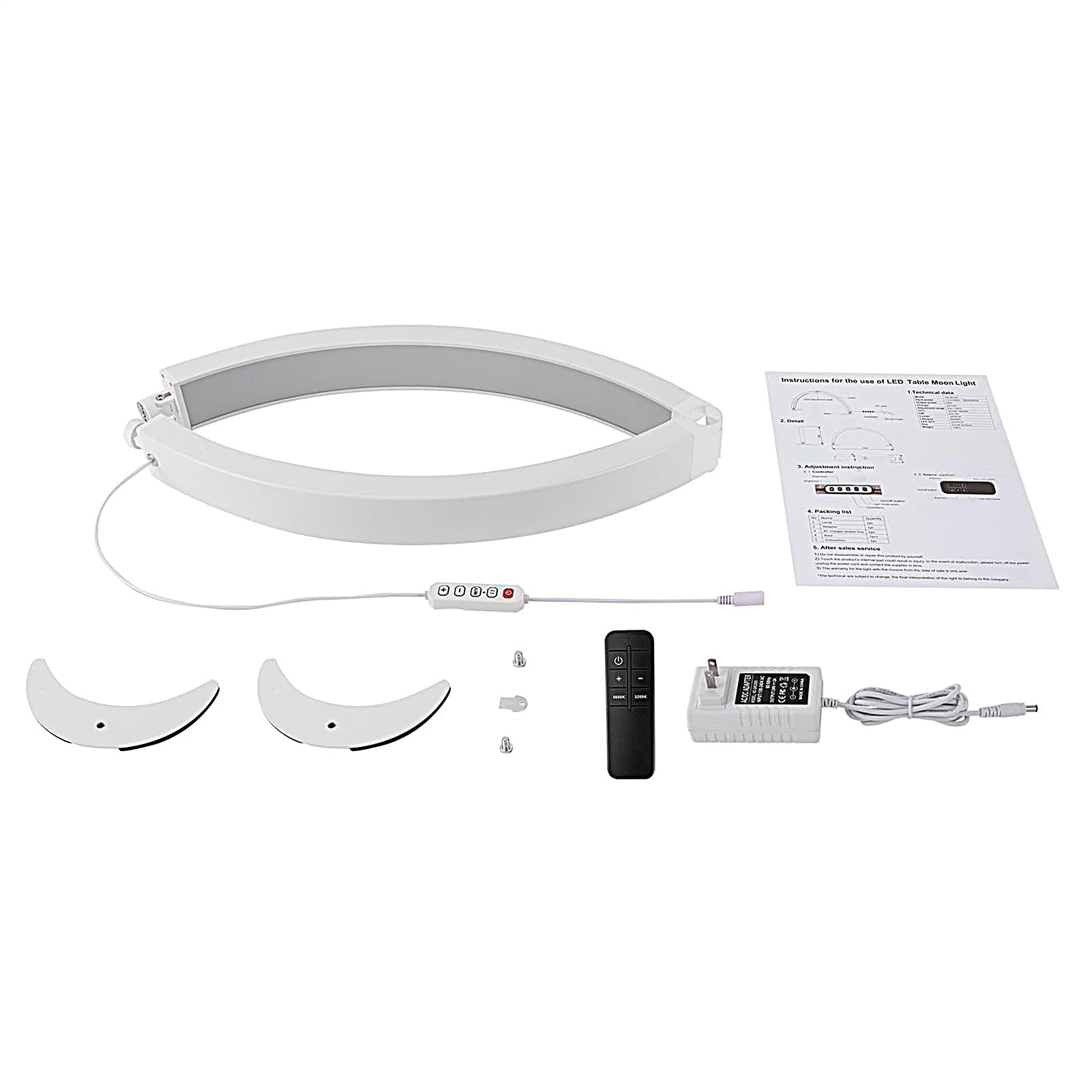 Luz de Mesa para Uñas Ajustable 40W | Lámpara de Uñas Forma Media Luna para Amiga Esposa Hermana Hija en Hogar Viajes Interior Exterior