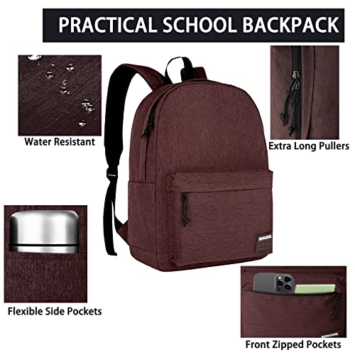 Image of SUPACOOL Casual Laptop Backpack for Men and Women, Backpack for College, USB Charging Port, Lightweight Pack Back(Coffee)