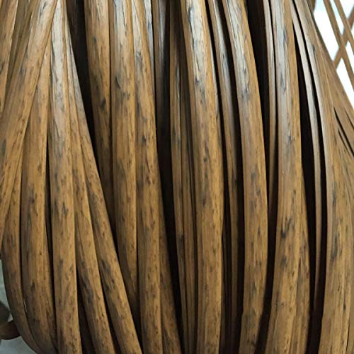 Ratán sintético plano de grano de madera resistente para tejer cestas 4