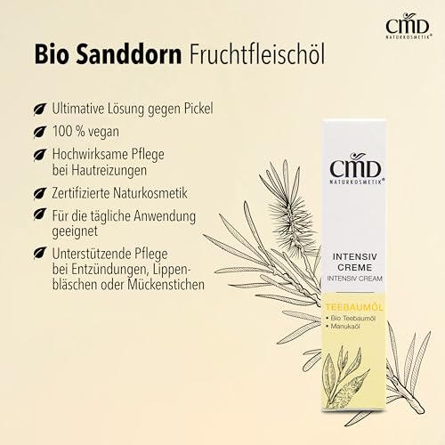 CMD Naturkosmetik Teebaumöl Intensivcreme bei Pickeln und Lippenbläschen, 10ml