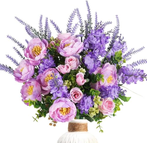Minnhua Fiori Finti per Decorazioni Fiori artificiali Viola Fiori di