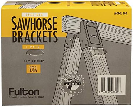 Fulton 2 in. H x 4 in. W Sawhorse Brackets 400 lb. Capacity Black 1 pk