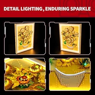 BRIKSMAX Kit d'éclairage LED pour LEGO Art Vincent van Gogh : Les tournesols - Compatible avec les blocs de construction LEGO 31215