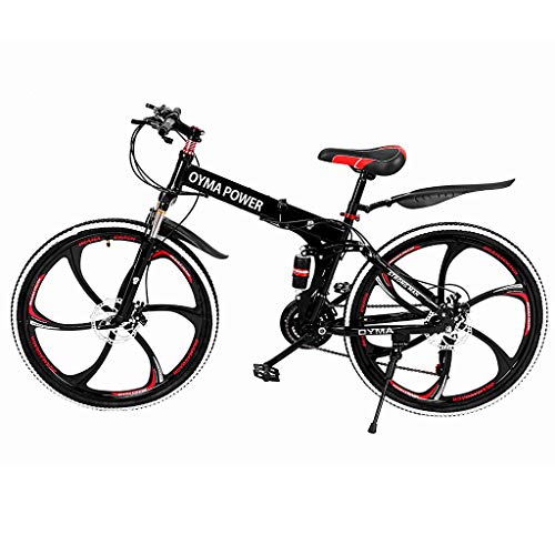 Image of Mens Trek Mountain Bike | 26 Inches Folding Mountain Bicycle,21-Speed Mountain Bikes with Disc Brake, Lightweight Aluminum Frame (from US, Red)