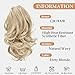 CJL HAIR Claw Clip Short Ponytail Hair Extensions DIY Bendable Metals Messy Bun Hair Piece for Wonen Wavy Curly Synthetic Fake Hairpieces Dirty Blonde