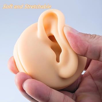 Yuelong 7pcs Silicone Piercing Practice Body Parts Kit with Display Stand