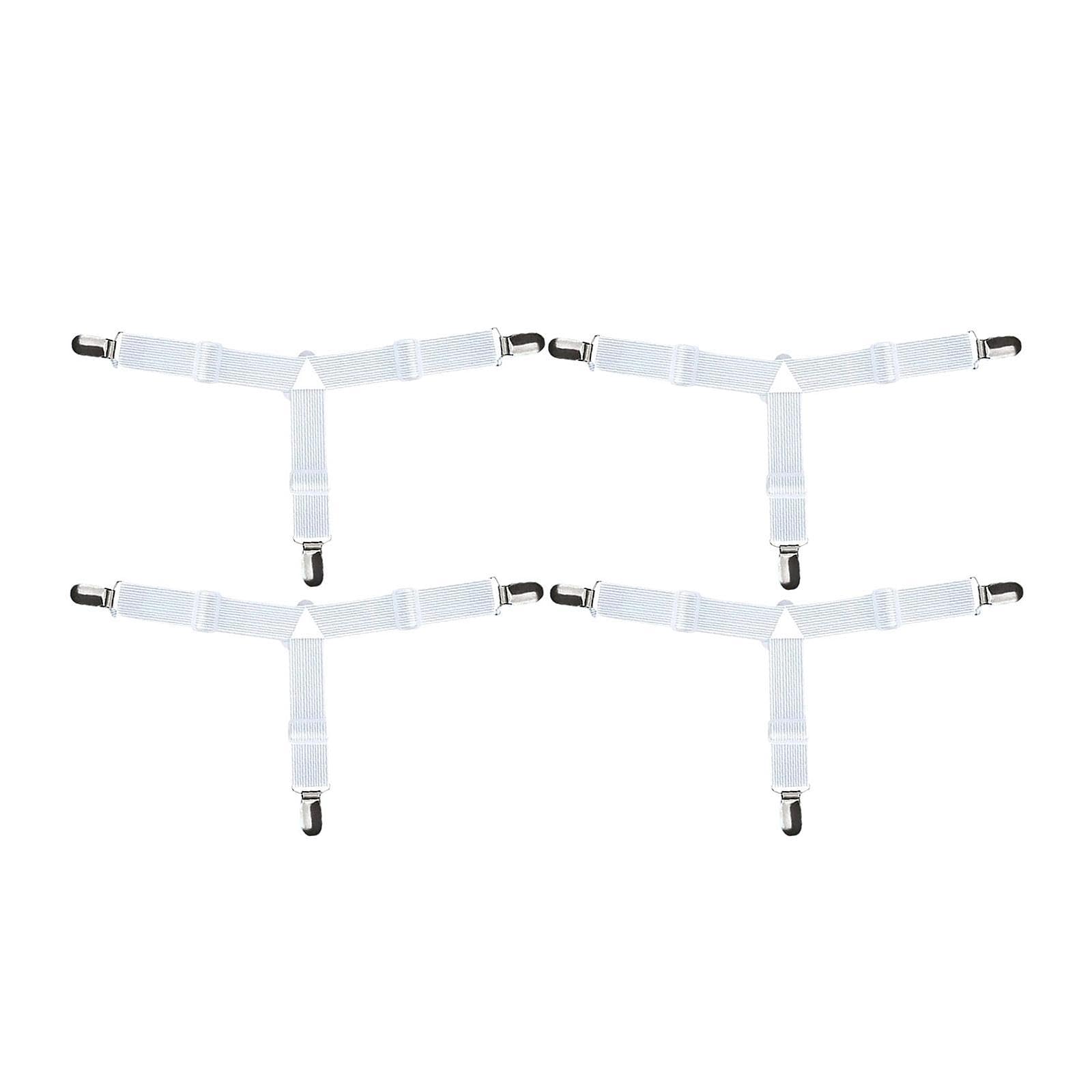 4Pcs Sheet Holder Straps Decor Bedsheet Holders for Gift Apartment Dorm Room White-picture-20
