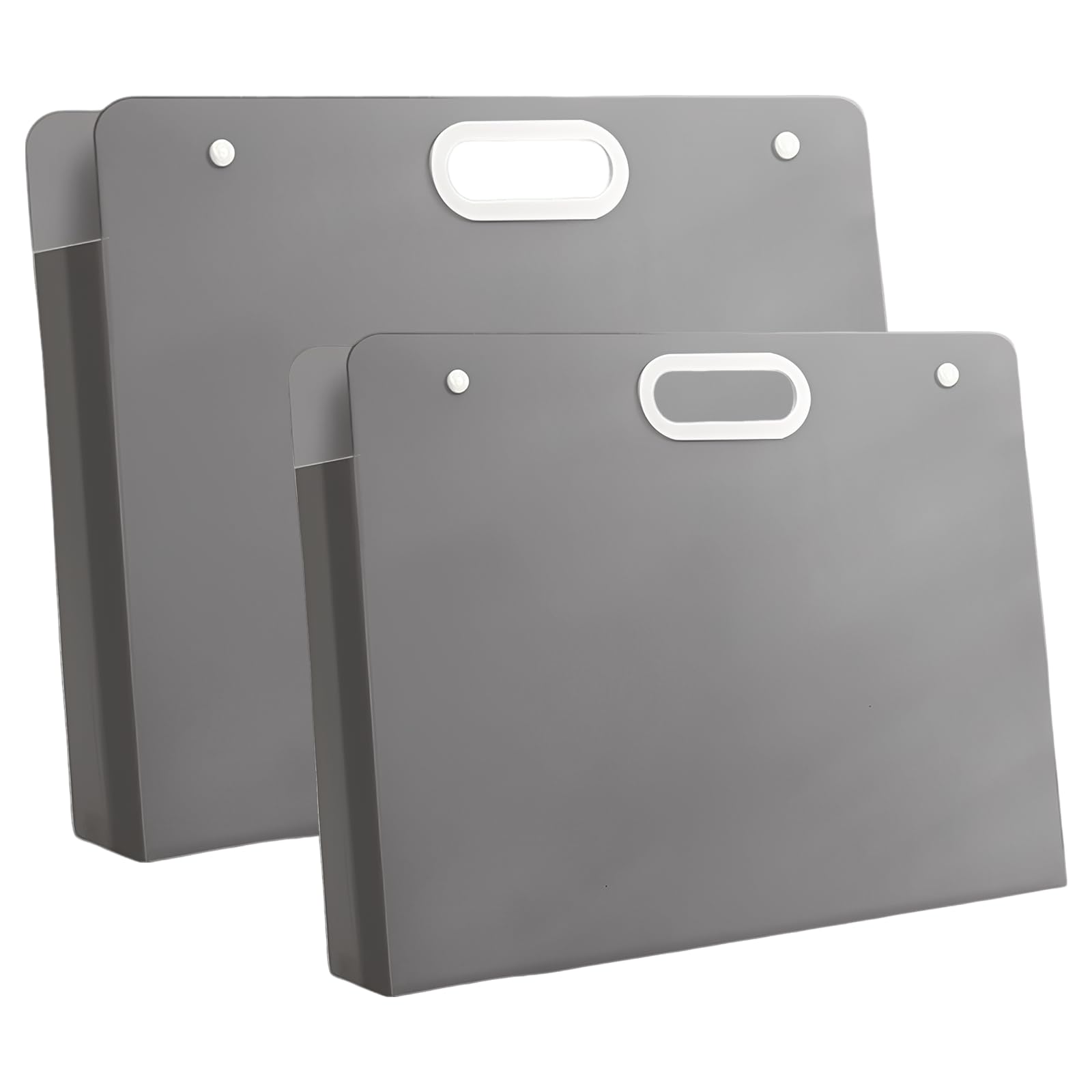 2 Stk. Aufbewahrungstaschen für Portfolios, Kunststoff-Kunst-Portfolio-Tasche für A3/8K und A4/16K, transparente schwarze Zeichnungstasche für 200 Blatt, tragbare Hülle für Kunstwerke