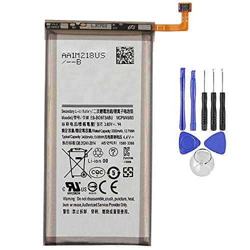 Batería compatible con Samsung S10 SM G973F EB BG973ABU 3400 mAh con kit de montaje incluido