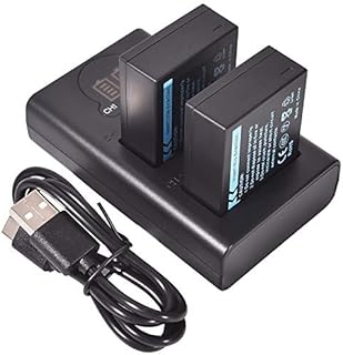 DSTE 2x NP-W126 Replacement Battery + Dual USB Charger with LCD Display Compatible with NP-W126S and FUJI HS30 EXR,HS30EXR,HS33 EXR,HS50 EXR,HS50EXR,X-A1,XA1,X-E1,XE1,X-M1,XM1,X-Pro1,XPro1,X100V
