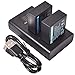 Dste 2X Np-W126 Ricambio Batteria + Caricatore Doppio Usb Con Display Lcd Compatibile Per Np-W126S E Fuji Hs30 Exr,Hs30Exr,Hs33 Exr,Hs33Exr,Hs50 Exr,Hs50Exr,X-A1,Xa1,X-E1,Xe1,X-M1,Xm1,X-Pro1,Xpro1