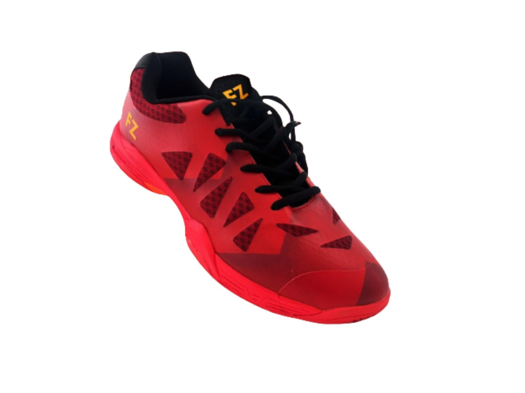 FZ Forza Tarami Indoor Badminton Shoes, Red, Perfect for Squash, Table Tennis, & Indoor Sports for Men | Lightweight & Durable