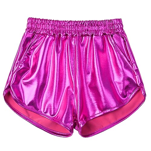 Image of Perfashion Girls Metallic Shorts Sparkly Shiny Hot Pants Gold /Silver /Pink Outfit