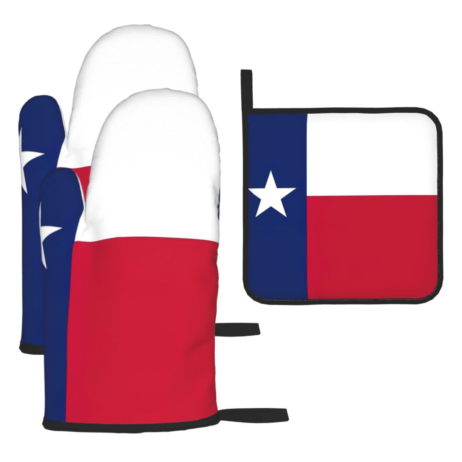 Texas State Flag Oven Mitts And Pot Holders Sets Of 3 Oven Glove Kitchen Decor For Baking Cooking Bbq