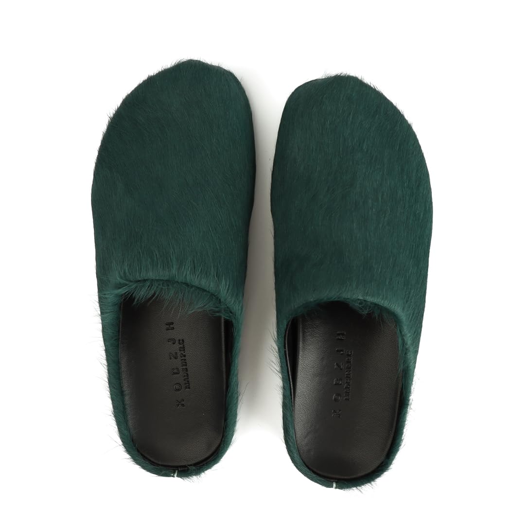 XOBZJH Designer Real Fur Slides Sandals For Women 2024 Trendy,Slip on Shoes Women's Mules& Clogs Comfortably,Fashion Cute Ladies Flat Luxury Slippers