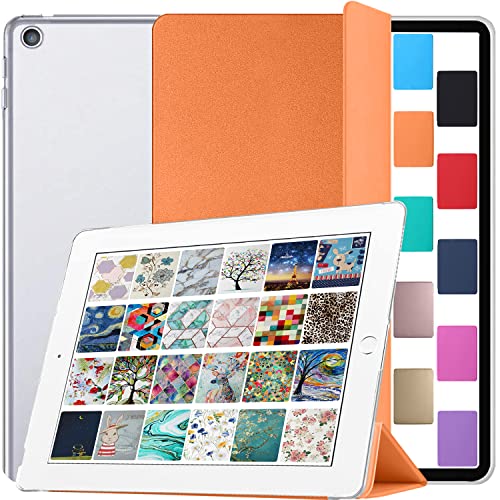 Image of DuraSafe Cases for iPad mini 5 Gen 2019 7.9 Inch [ Mini 5th Gen ] A2133 A2124 A2126 MUQY2HN /A MUQW2HN /A MUQX2HN /A MUU62HN /A MUU32HN /A MUU52HN /AiPad Cover with Translucent Frosted Hard Back - Orange
