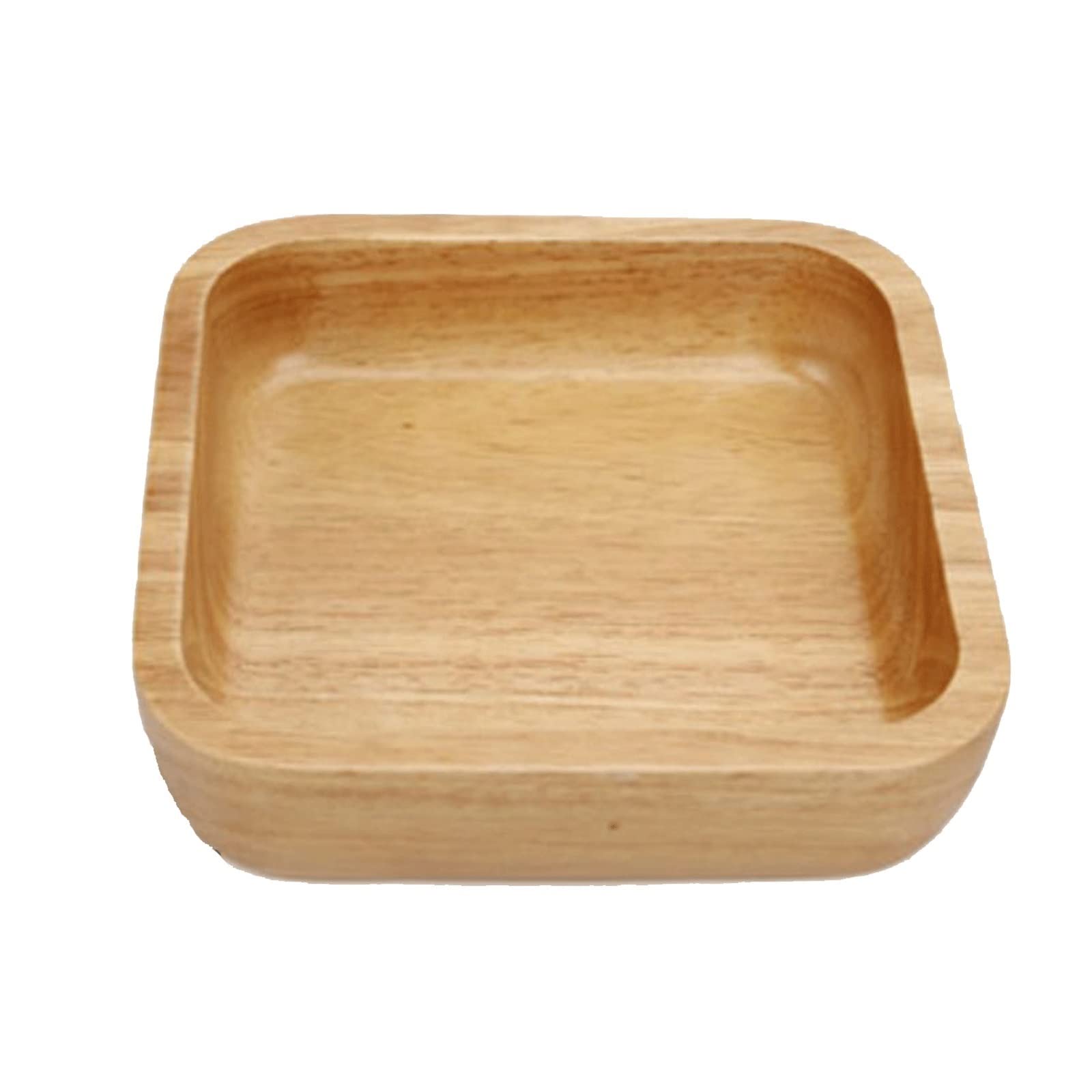 Drewniane talerze talerze do serwowania kwadratowe talerze jedzenie sofa talerze jedzenie praca przechowywanie dekoracja sypialnia kuchnia salon łazienka (Color : A)
