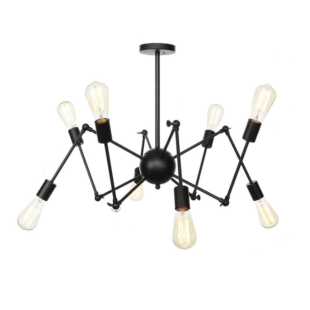 VDOQTLJT E26 Gold Sputnik Chandelier Modern Pendant Light Lighting V-intage Ceiling Fixtures Compatible with Kitchen Living Room Dining Bedroom Farmhouse Wall Sconce(5V,8 head)