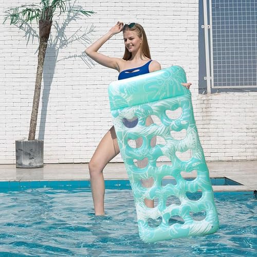 Chaise longue de piscine gonflable stable qui ne bascule pas sur l'eau - 3