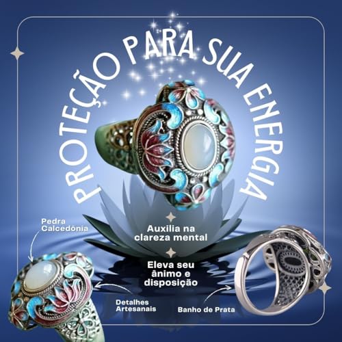 Anel Feminino Vintage Banhado a Prata - Joy + Bolsa de Veludo