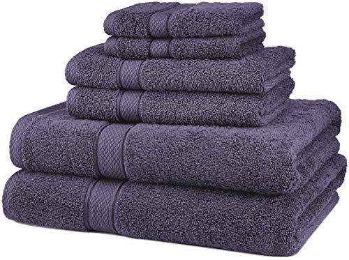 Pinzon 6 Piece Blended Egyptian Cotton Bath Towel Set - Plum