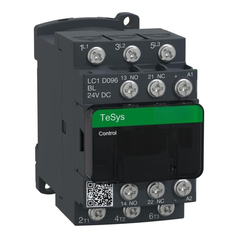 Contacteur tripolaire LC1D096BL TeSys D Schneider Electric 9A 24V CC basse consommation