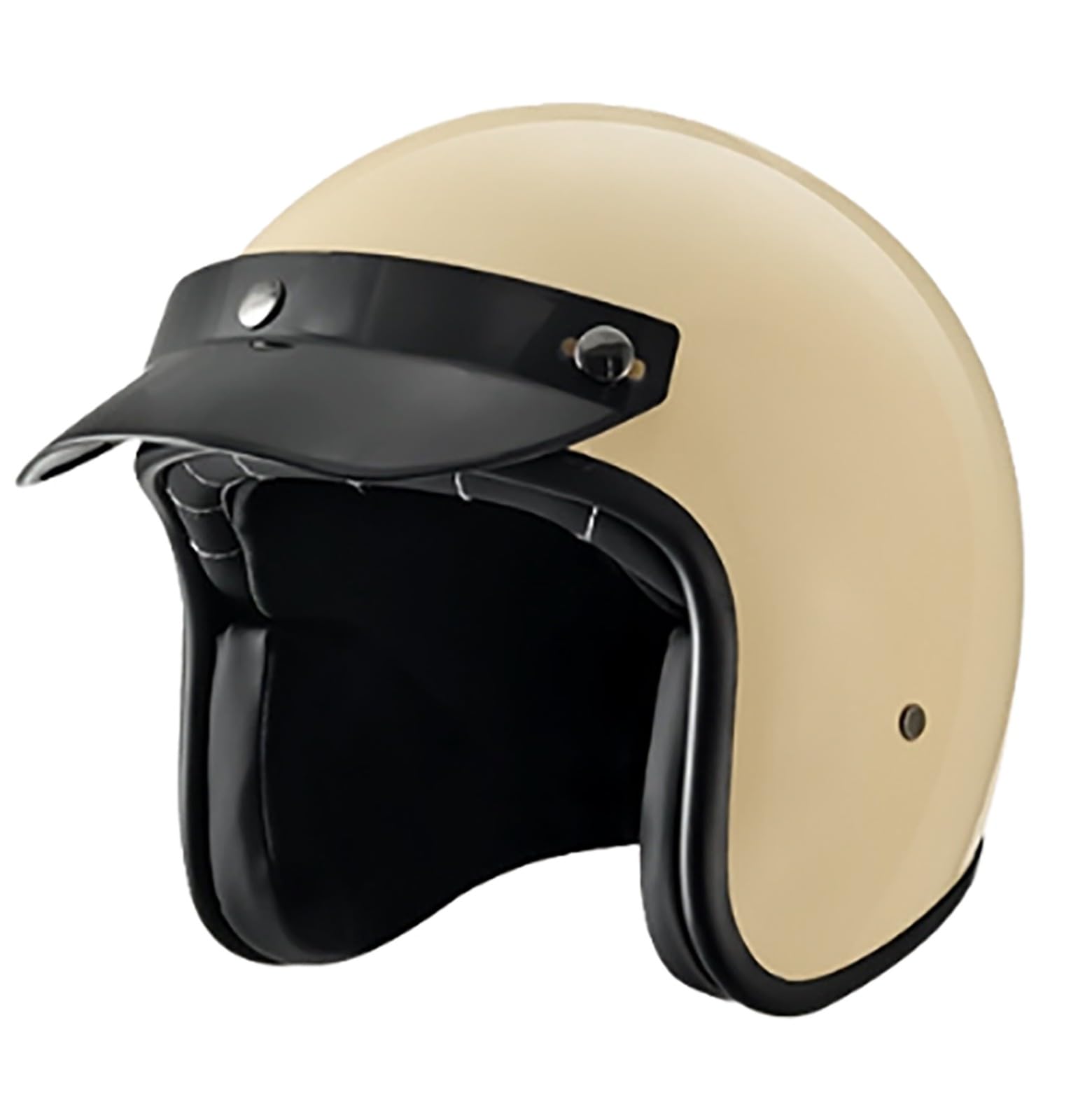 Kask motocyklowy otwarty typu jet, kask motocyklowy, certyfikat ECE 2206, cruiser, skuter, styl retro, męski i damski, B, M, 54–56 cm