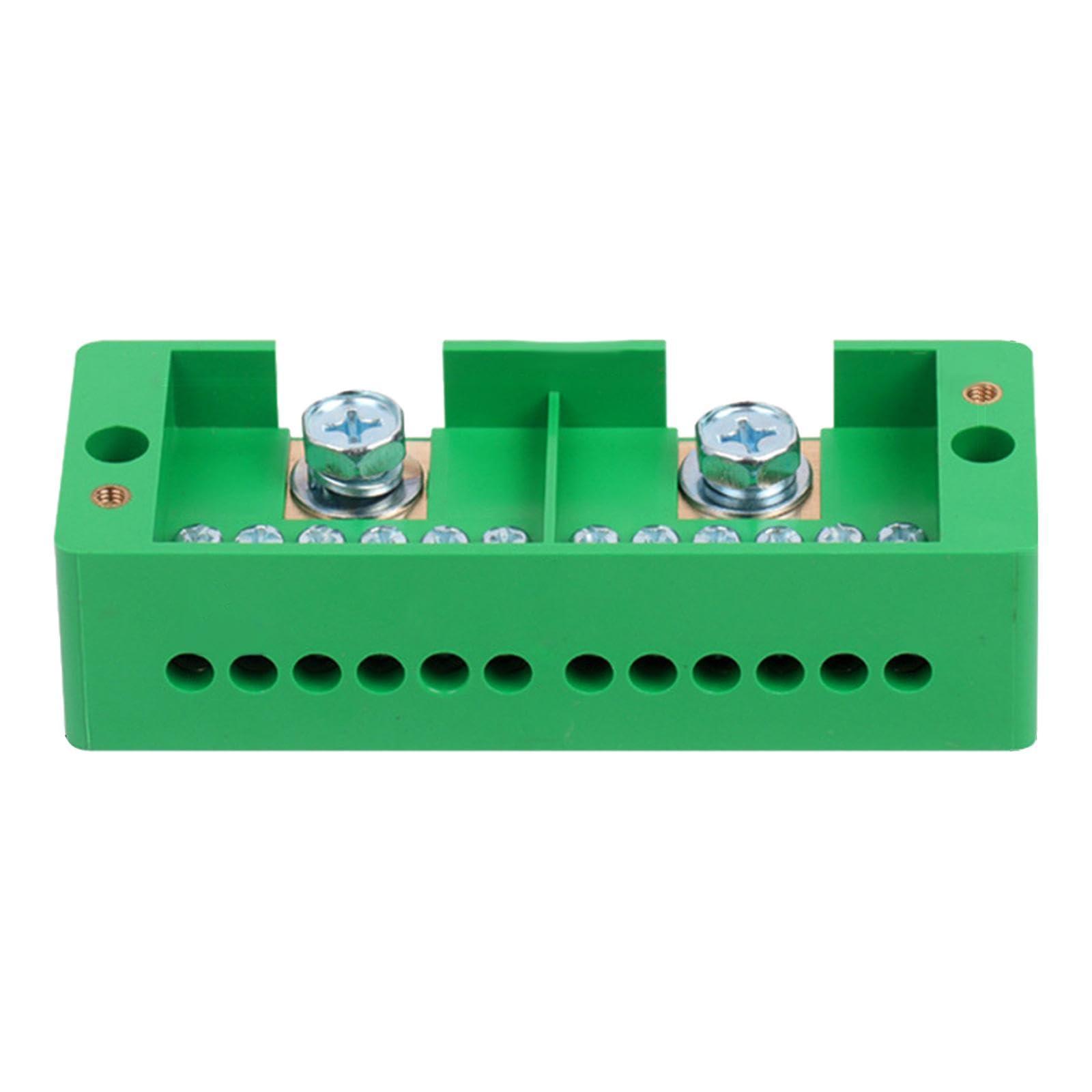 ATORSE™ Terminal Block Household Distribution Box Terminal Strip Block for Household 2 in 12 Green-image-30
