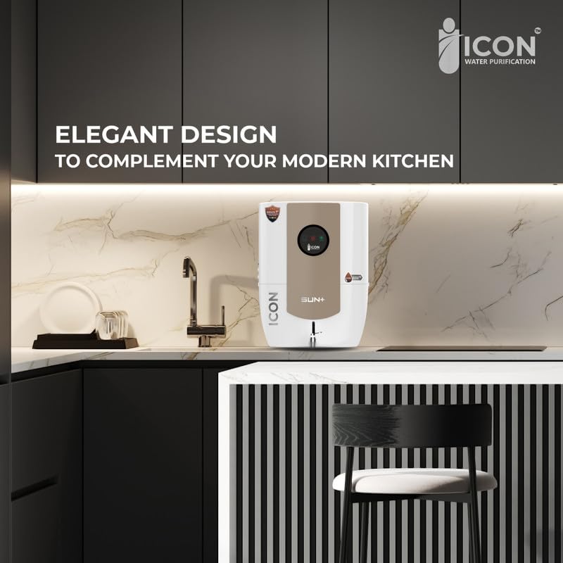 Image of ICON WATER PURIFICATION Silver Nano Technology & Alkaline Water Purifier 6 stage Water Purifier 10Ltr. Wall mount Water Purifier